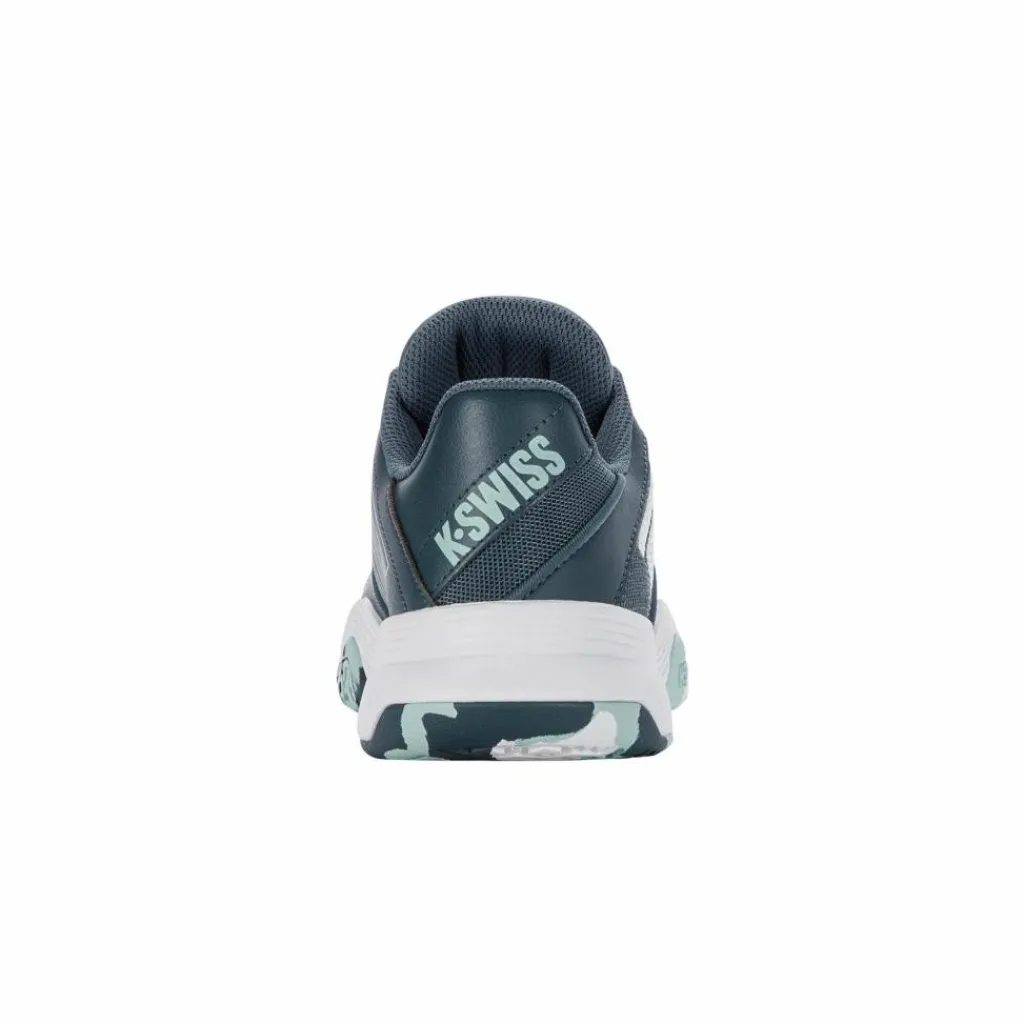 Tennisschoenen-K-Swiss Court Express Omni tennisschoenen junior indian teal white aqua splash