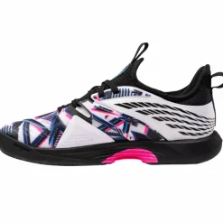 Padelschoenen-K-Swiss Speedtrac padelschoenen heren white black neon pink