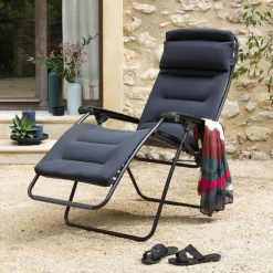 Relaxstoelen-Lafuma RSX Clip AirComfort relaxstoel noir acier