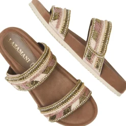 Slippers-Lazamani 75.386 slippers dames 2-straps nude