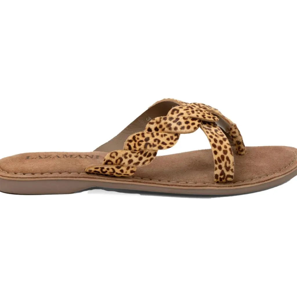 Slippers-Lazamani Ava slippers dames leopard