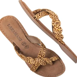 Slippers-Lazamani Ava slippers dames leopard