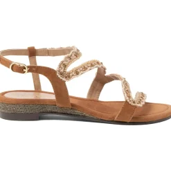 Sandalen-Lazamani Camila sandalen dames cognac