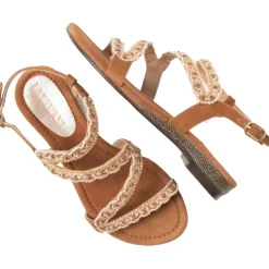 Sandalen-Lazamani Camila sandalen dames cognac