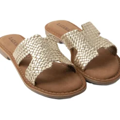 Lazamani Flor slippers dames gold< Slippers