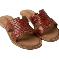 Slippers-Lazamani Flor slippers dames tan