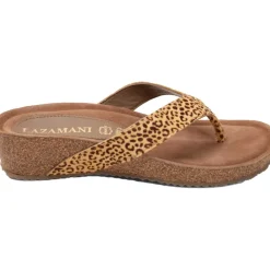 Lazamani Laura slippers dames leopard< Slippers