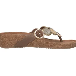 Lazamani Mara slippers dames beige< Slippers