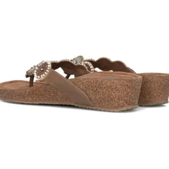 Lazamani Mara slippers dames beige< Slippers