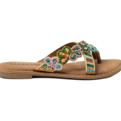 Slippers-Lazamani Perla slippers dames beas flower