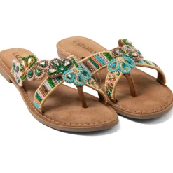 Slippers-Lazamani Perla slippers dames beas flower