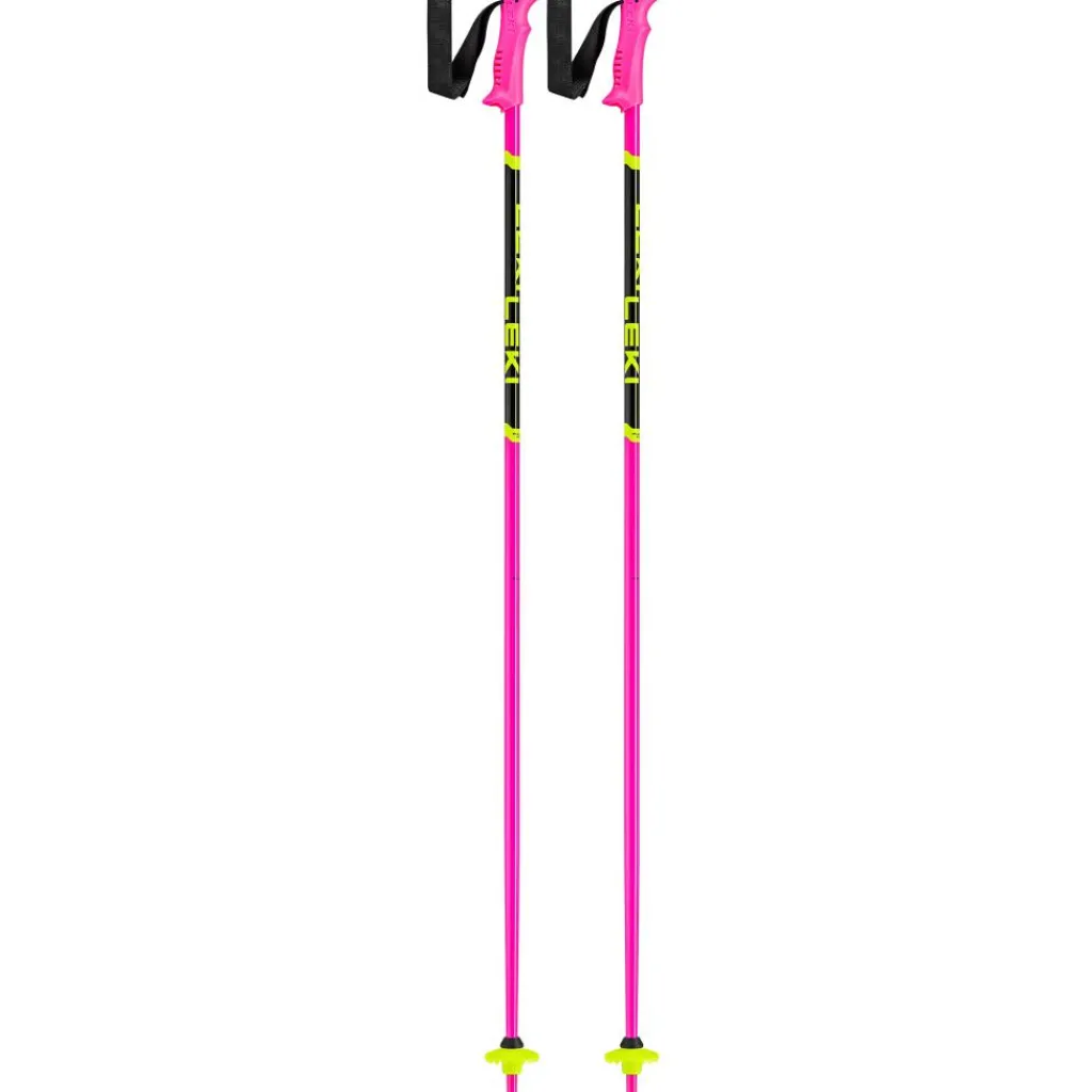 Skistokken|Wintersport-Leki Racing Kids skistokken junior neon pink black neon yellow