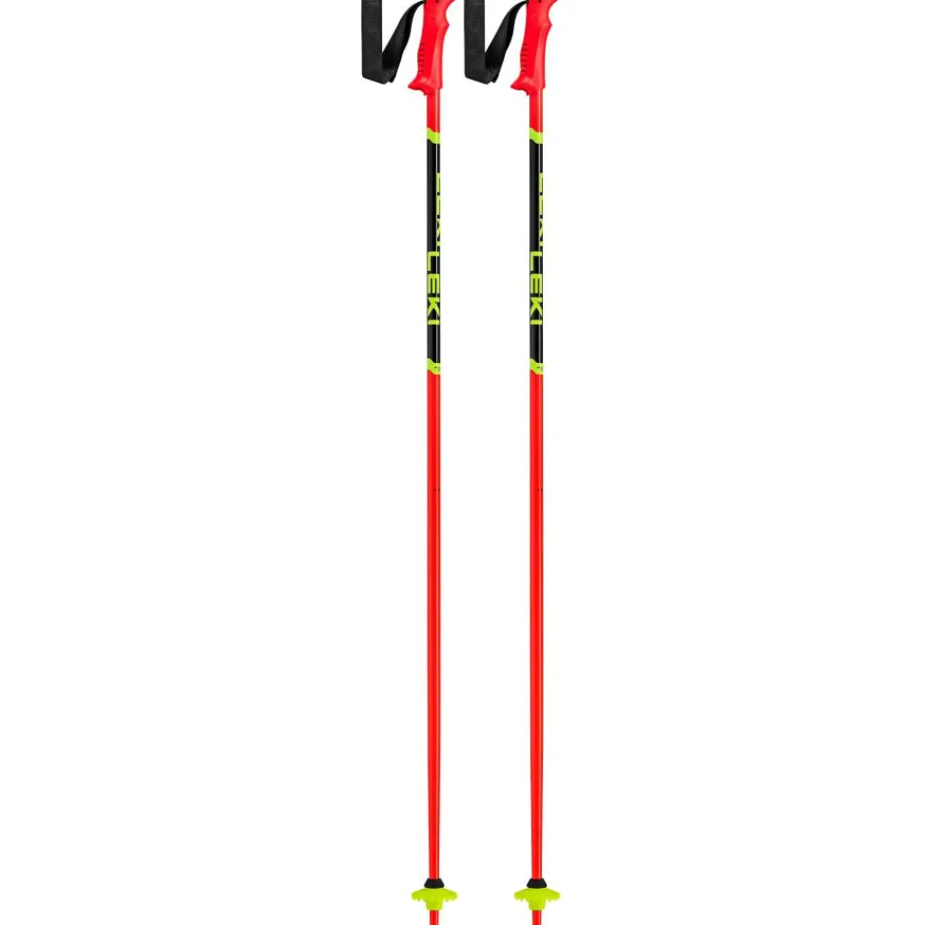 Leki Racing Kids skistokken junior bright red black neon yellow< Skistokken|Wintersport