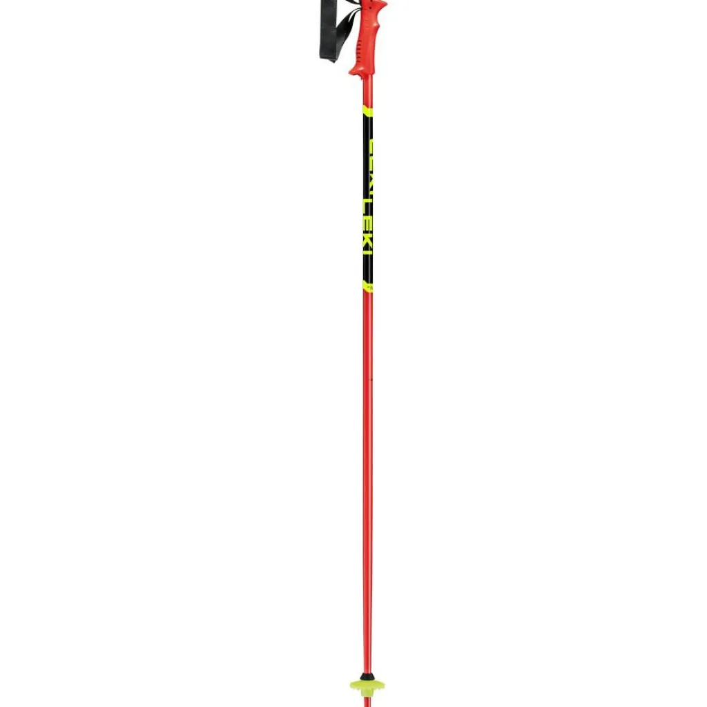Leki Racing Kids skistokken junior bright red black neon yellow< Skistokken|Wintersport