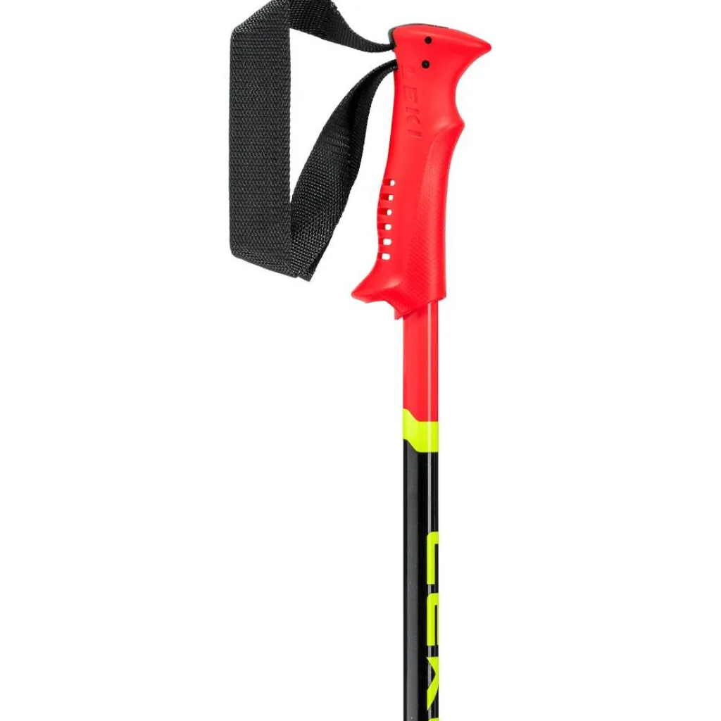 Leki Racing Kids skistokken junior bright red black neon yellow< Skistokken|Wintersport