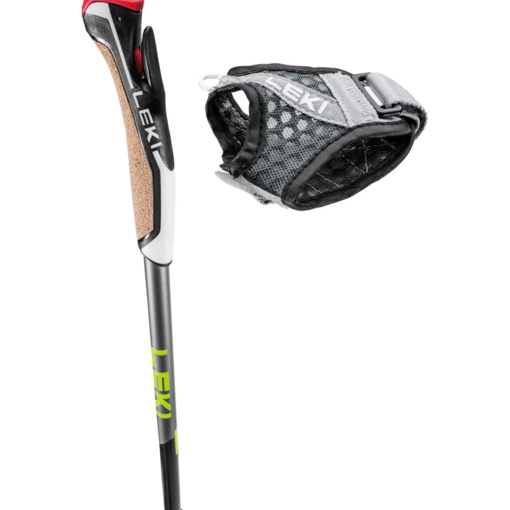 Wandelen|Wandelstokken-Leki Traveller Alu wandelstokken black silvergrey neon yellow