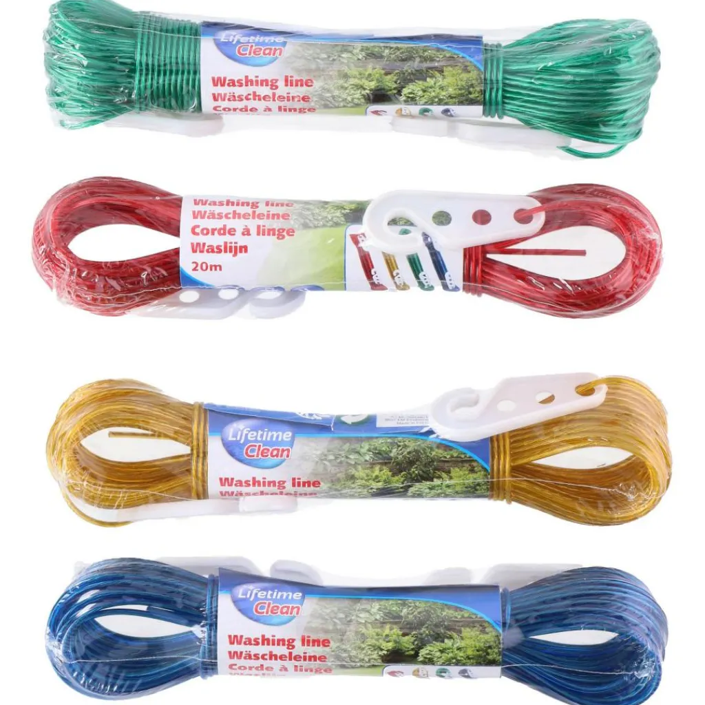 Lifetime Clean Waslijn 20 meter assorti< Wassen & Drogen