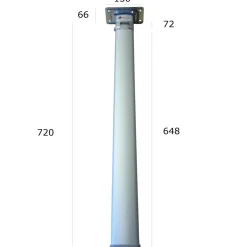 Lippert Tafelpoot aluminium met bovenknik standaard< Tafelpoten