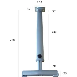 Tafelpoten-Lippert Tafelpoot aluminium bovenknik met verstelbare  T-voet
