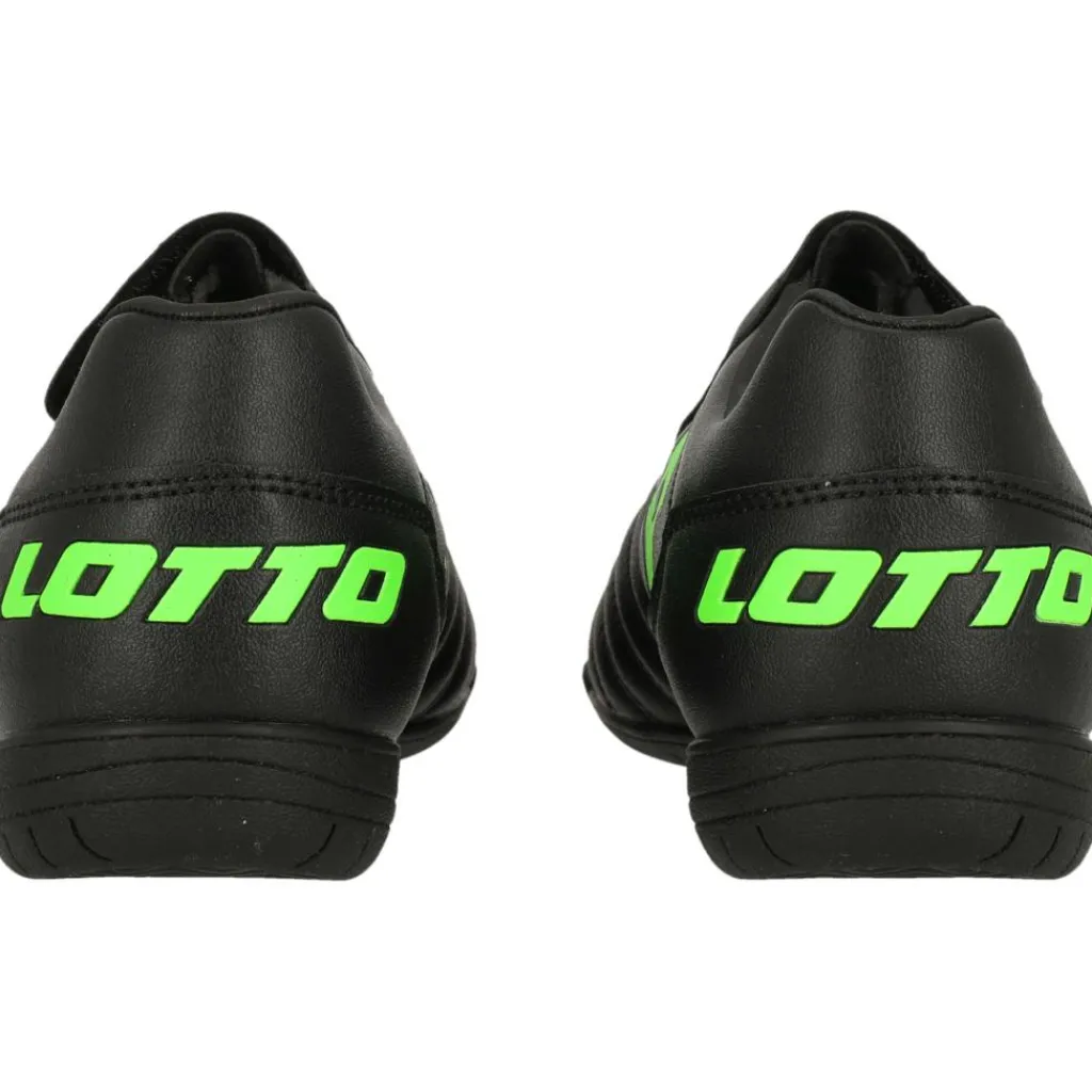 Lotto Milano 700 ID K zaalvoetbalschoenen junior all black spring green< Voetbalschoenen
