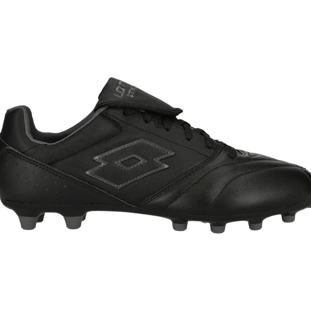 Lotto Stadio 200 FG voetbalschoenen heren all black asphalt< Voetbalschoenen