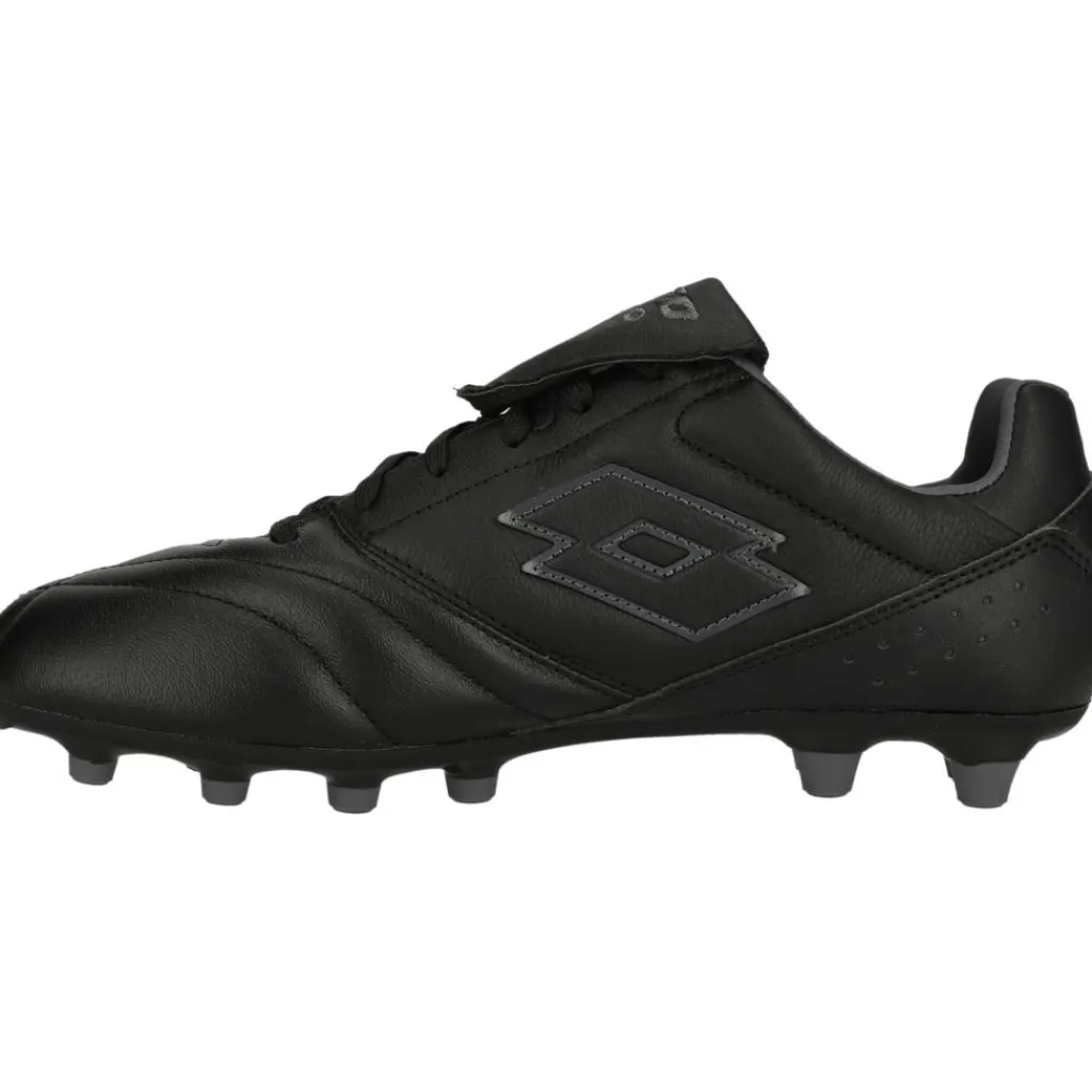 Lotto Stadio 200 FG voetbalschoenen heren all black asphalt< Voetbalschoenen