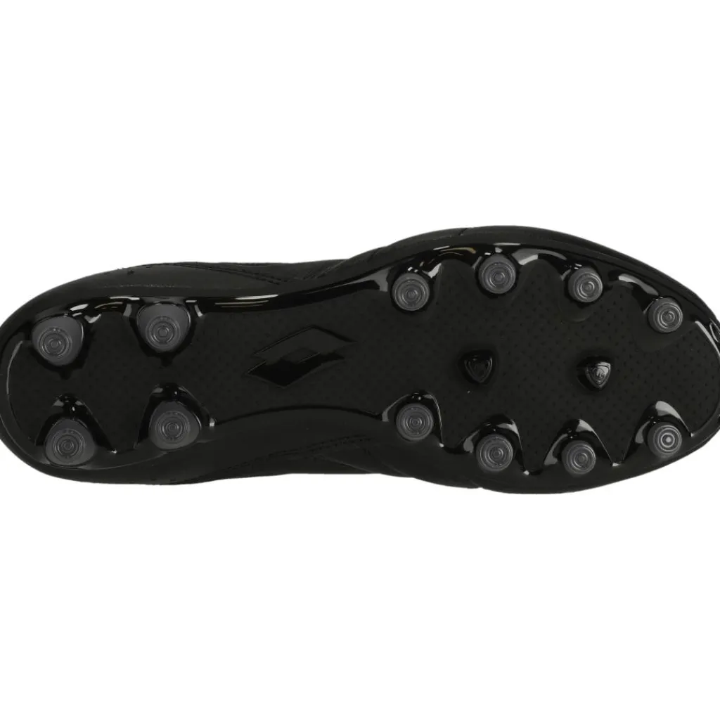 Lotto Stadio 200 FG voetbalschoenen heren all black asphalt< Voetbalschoenen