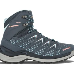 Wandelen|Wandelschoenen-Lowa Innox Pro GTX Mid Ws wandelschoenen dames steelblue salmon