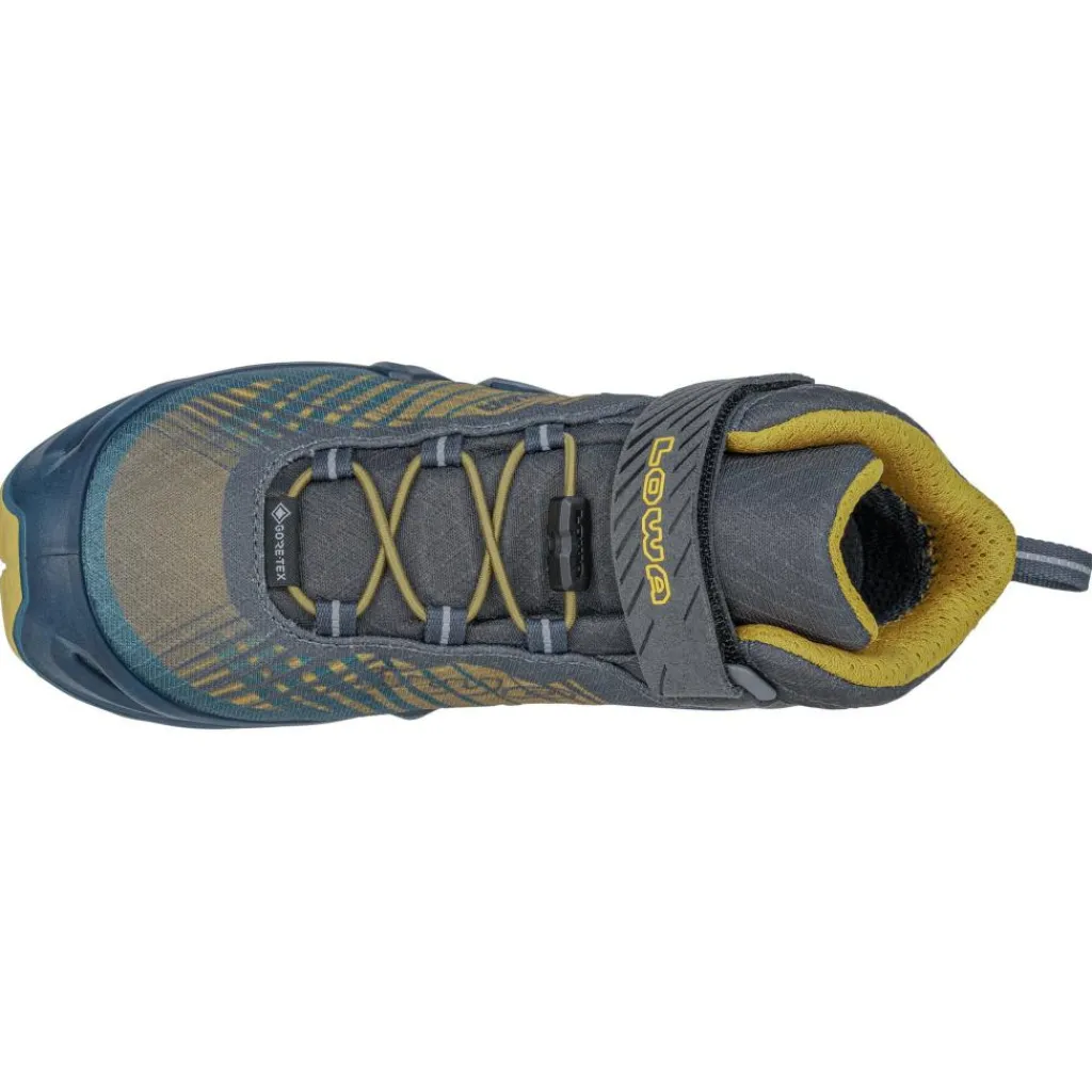 Wandelen|Wandelschoenen-Lowa Merger GTX CQ Mid wandelschoenen junior petrol mustard