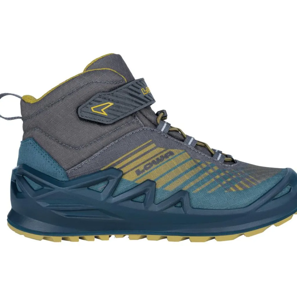 Wandelen|Wandelschoenen-Lowa Merger GTX QC Mid wandelschoenen junior petrol mustard