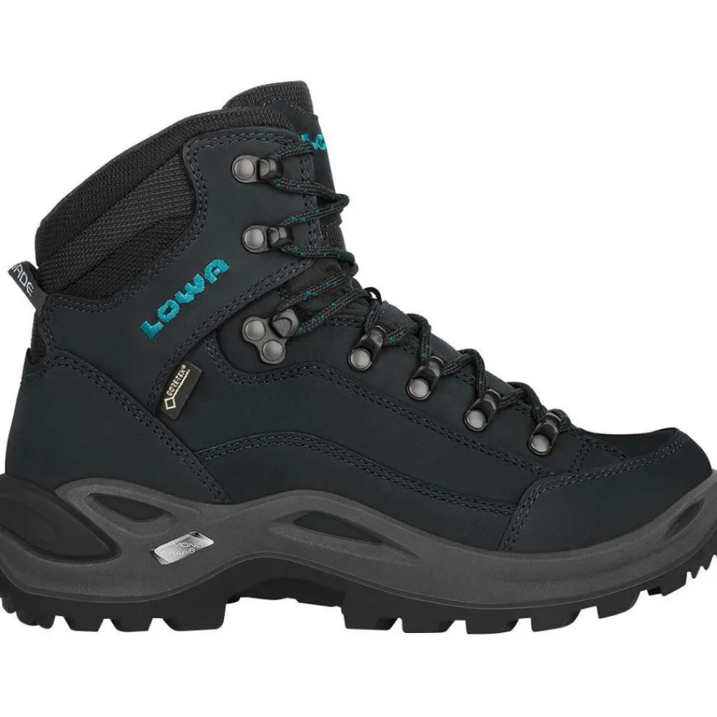 Lowa Renegade GTX Mid wandelschoenen dames asphalt turquoise< Wandelen|Wandelschoenen