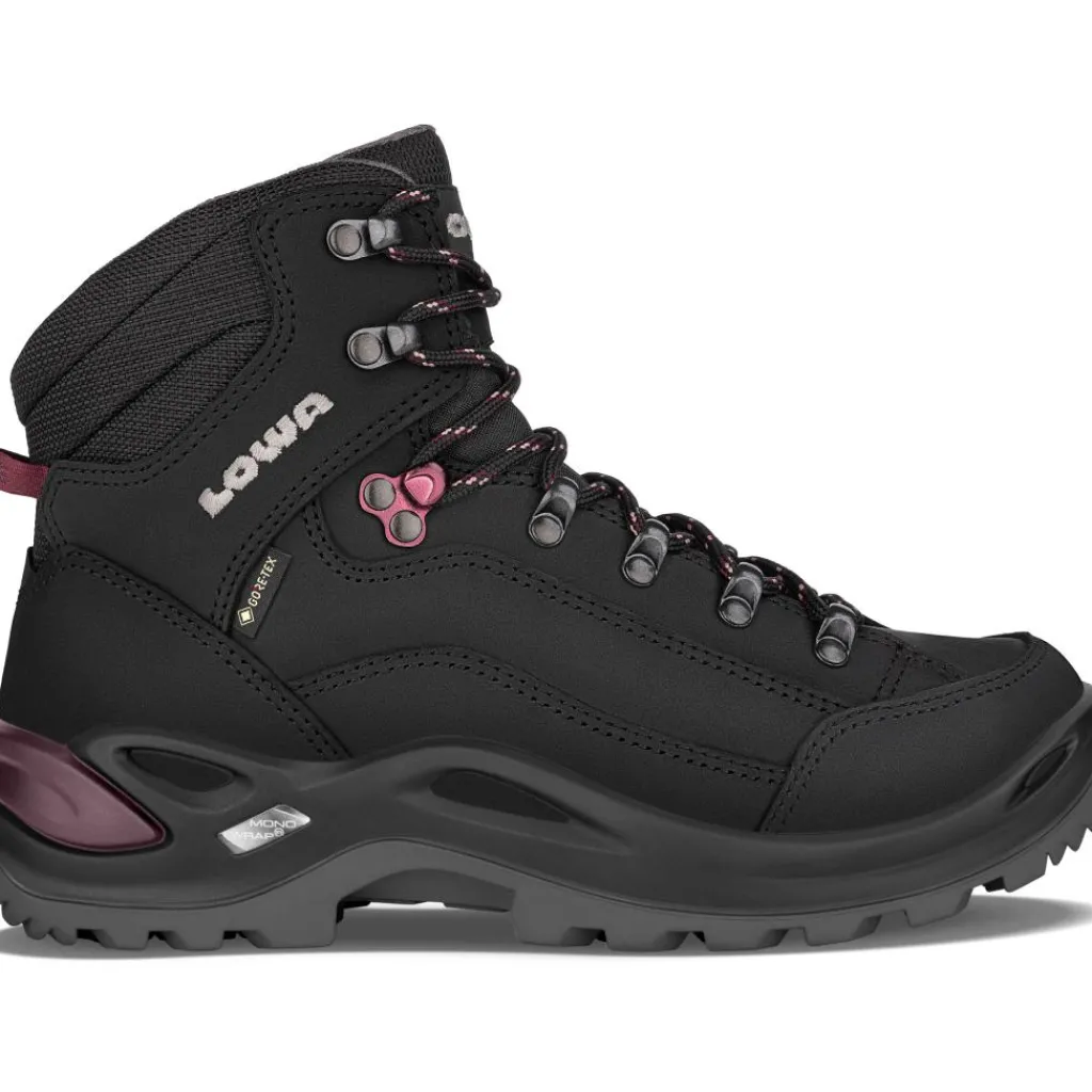 Wandelen|Wandelschoenen-Lowa Renegade GTX Mid Ws wandelschoenen dames black prune