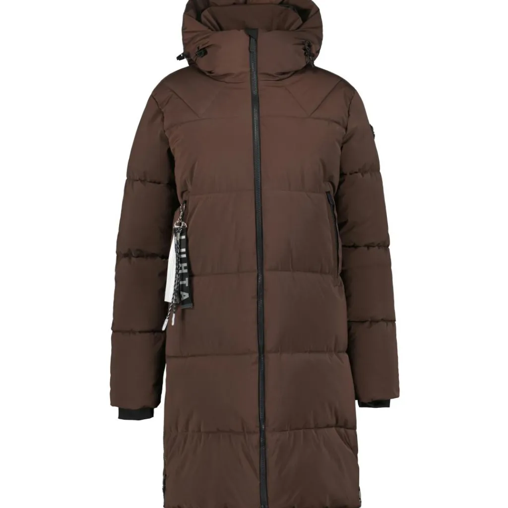 Luhta Eisele parka outdoor jack dames dark brown< Outdoor Jack