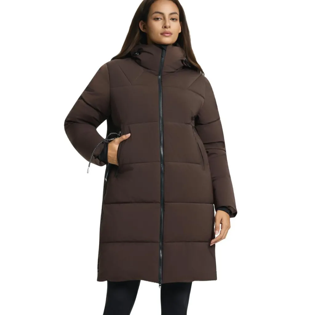 Luhta Eisele parka outdoor jack dames dark brown< Outdoor Jack