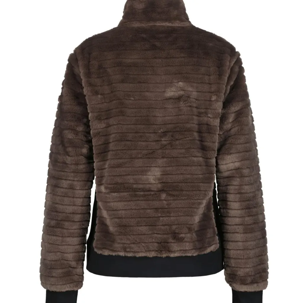 Luhta Isolahti fleece vest dames dark brown< Ski Vesten|Wintersport