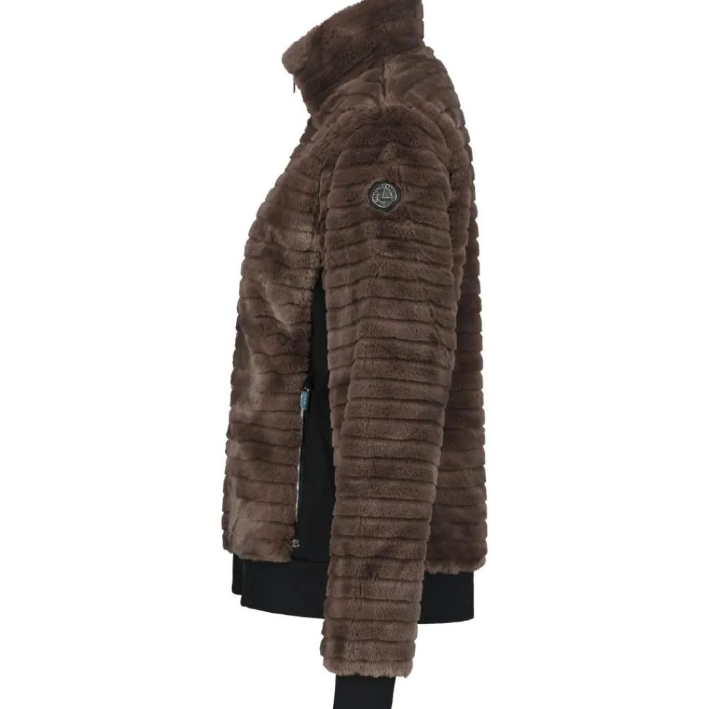 Luhta Isolahti fleece vest dames dark brown< Ski Vesten|Wintersport