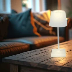 Verlichting|Verlichting Batterijen-Luume Draagbare tafellamp wit