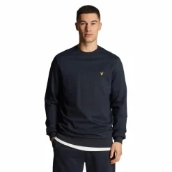 Truien & Vesten-Lyle & Scott Fly fleece sweater heren dark navy