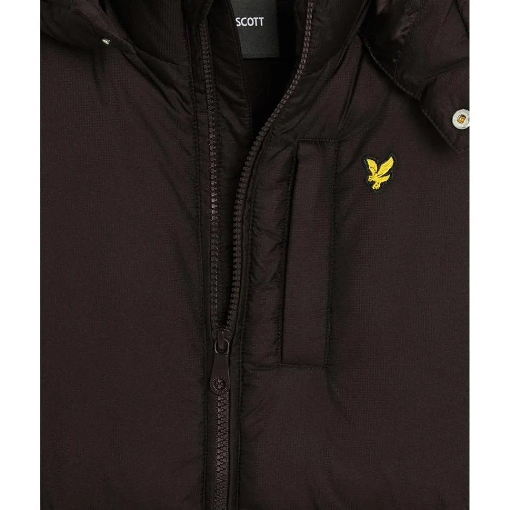 Jassen-Lyle & Scott Ripstop Quilted Puffer jas junior jet black