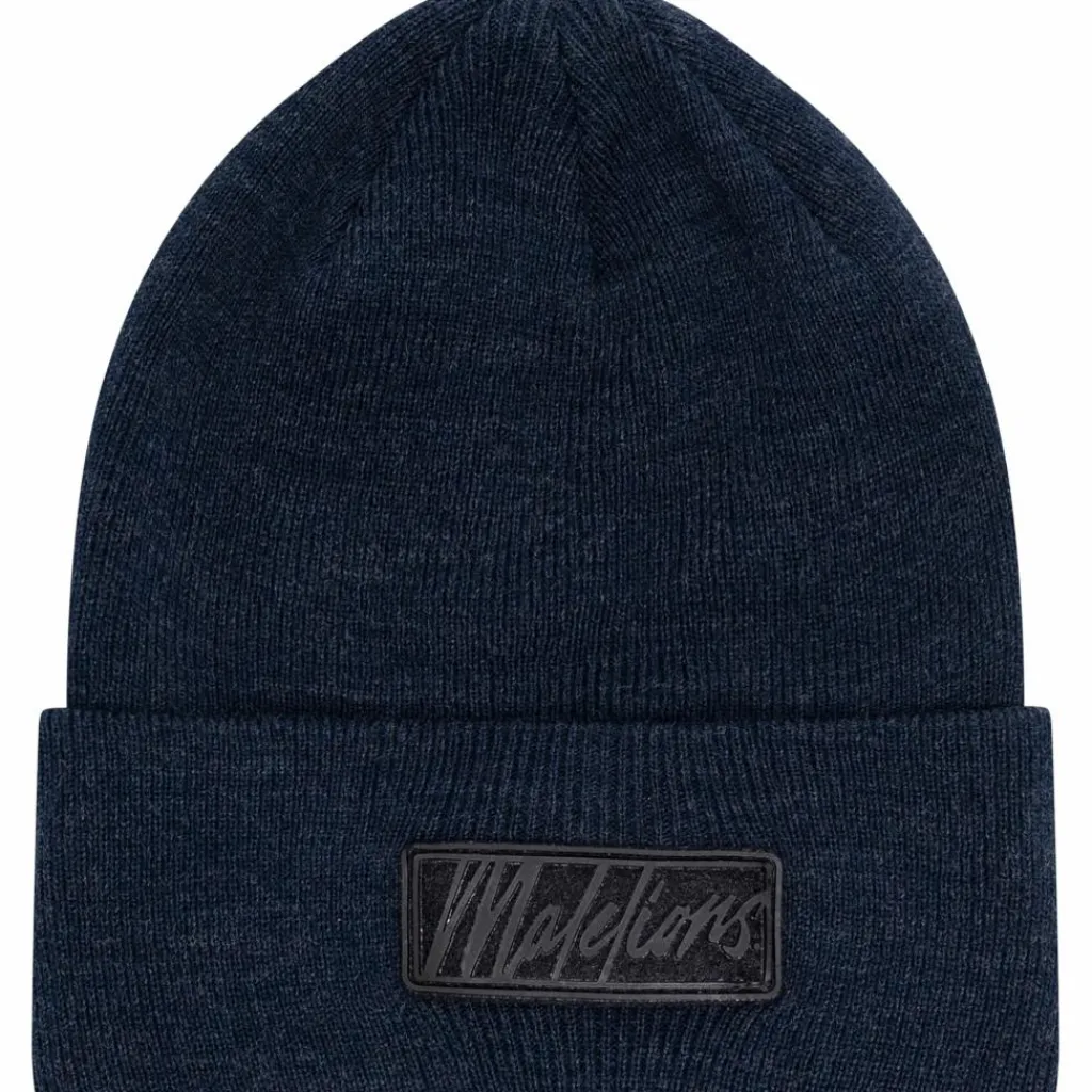 Malelions Ribbed Logo muts junior navy< Mutsen|Wintersport