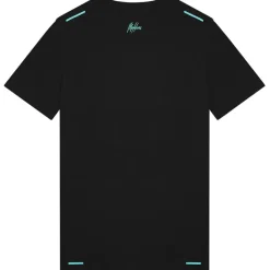 Shirts, Polo's & Blouses-Malelions Sport Counter shirt heren black turquoise