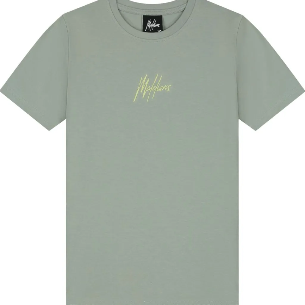 Shirts, Polo's & Blouses-Malelions Striped Signature shirt junior agave green