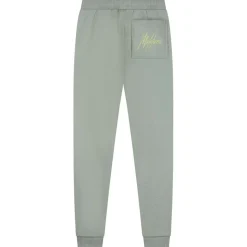 Broeken-Malelions Striped Signature joggingbroek junior agave green