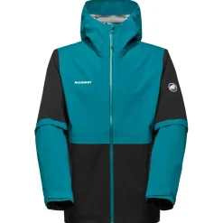 Mammut Linard Guide HS Hooded outdoor jack heren black deep teal< Outdoor Jack