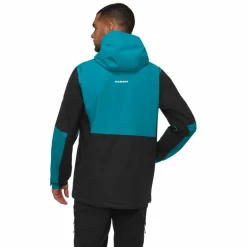 Mammut Linard Guide HS Hooded outdoor jack heren black deep teal< Outdoor Jack