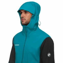 Mammut Linard Guide HS Hooded outdoor jack heren black deep teal< Outdoor Jack