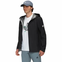 Outdoor Jack-Mammut Linard Light HS Hooded outdoor jack heren black