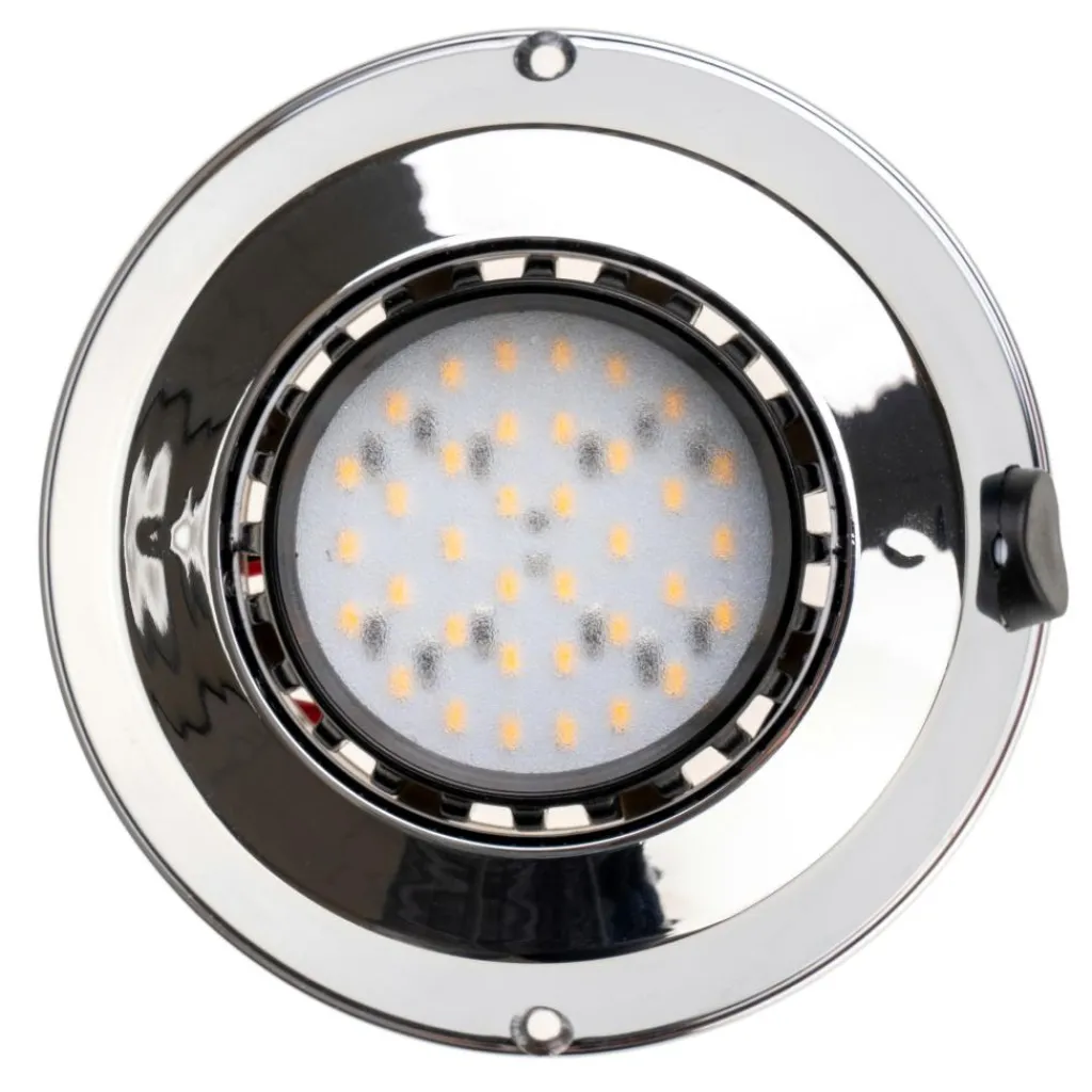 Marine LED Cor opbouwspot met schakelaar chroom< Verlichting