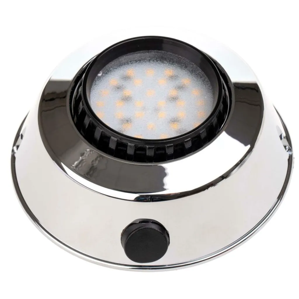 Marine LED Cor opbouwspot met schakelaar chroom< Verlichting