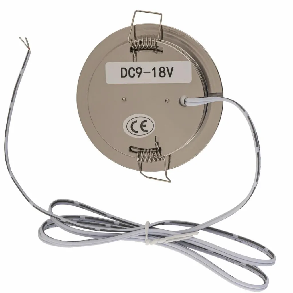 Marine LED Downlight LED inbouw spot nikkel< Verlichting